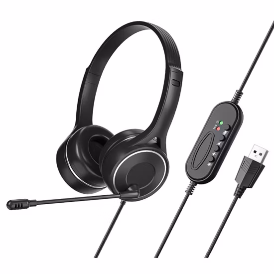 CE/RoHS aprobó los auriculares del ordenador de los auriculares de la PC de la electrónica de consumo con el micrófono